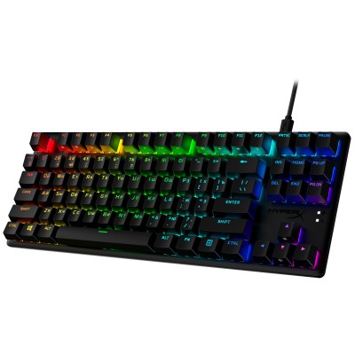 Клавіатура механічна HyperX Alloy Origins Core PBT 87key, Red, USB-A, EN/UA, RGB, чорний (639N7AA) Клавіатура механічна HyperX Alloy Origins Core PBT 87key, Red, USB-A, EN/UA, RGB, чорний (639N7AA)