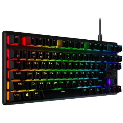 Клавіатура механічна HyperX Alloy Origins Core PBT 87key, Red, USB-A, EN/UA, RGB, чорний (639N7AA) Клавіатура механічна HyperX Alloy Origins Core PBT 87key, Red, USB-A, EN/UA, RGB, чорний (639N7AA)