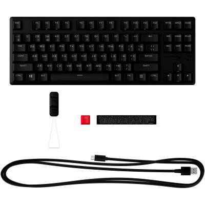 Клавіатура механічна HyperX Alloy Origins Core PBT 87key, Red, USB-A, EN/UA, RGB, чорний (639N7AA) Клавіатура механічна HyperX Alloy Origins Core PBT 87key, Red, USB-A, EN/UA, RGB, чорний (639N7AA)