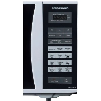 Мікрохвильова піч Panasonic, 23л, 800Вт, дисплей, білий (NN-GT352WZUE)