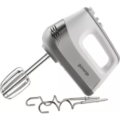 Міксер Gorenje ручний 500Вт, насадки-4 вінчика, турборежим, білий-нерж (M500DC)