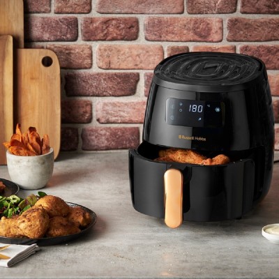 Мультипіч Russell Hobbs SatisFry Air Large, 1650Вт, чаша-5л, сенсорне керув., алюміній/пластик, чорно-мідний (26510-56)