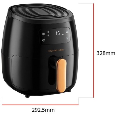 Мультипіч Russell Hobbs SatisFry Air Large, 1650Вт, чаша-5л, сенсорне керув., алюміній/пластик, чорно-мідний (26510-56)