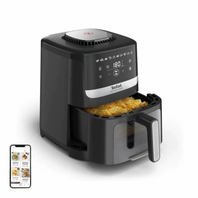 Мультипіч Tefal Easy Fry Silence Vision, 1670Вт, чаша-5л, сенсорне керув., 10 програм, з віконцем, пластик, чорний (EY5568E0)