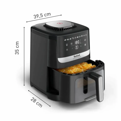Мультипіч Tefal Easy Fry Silence Vision, 1670Вт, чаша-5л, сенсорне керув., 10 програм, з віконцем, пластик, чорний (EY5568E0)