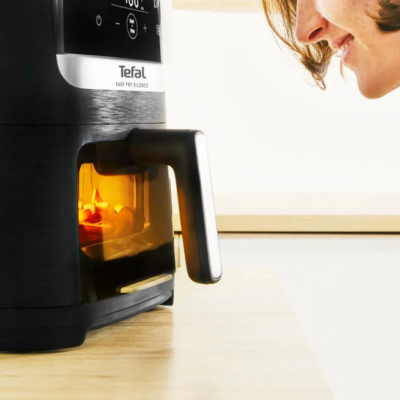 Мультипіч Tefal Easy Fry Silence Vision, 1670Вт, чаша-5л, сенсорне керув., 10 програм, з віконцем, пластик, чорний (EY5568E0)