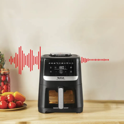 Мультипіч Tefal Easy Fry Silence Vision, 1670Вт, чаша-5л, сенсорне керув., 10 програм, з віконцем, пластик, чорний (EY5568E0)