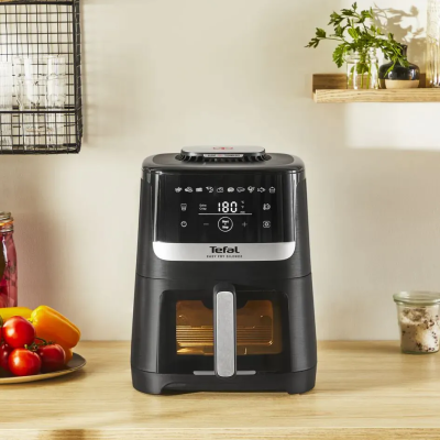 Мультипіч Tefal Easy Fry Silence Vision, 1670Вт, чаша-5л, сенсорне керув., 10 програм, з віконцем, пластик, чорний (EY5568E0)