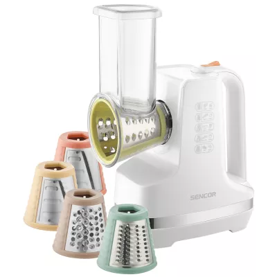 Мультирізка Sencor стаціонарна, 150Вт, 5 насадок, білий (SSG4300WH)