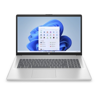 Ноутбук HP 17-cn3002ua 17.3" FHD IPS AG, Intel i7-1355U, 16GB, F1024GB, UMA, DOS, сріблястий (826W1EA)