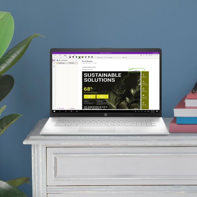 Ноутбук HP 17-cn3002ua 17.3" FHD IPS AG, Intel i7-1355U, 16GB, F1024GB, UMA, DOS, сріблястий (826W1EA)
