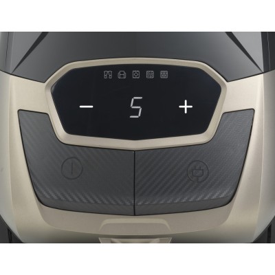 Пилосос Gorenje мішковий, 890Вт, 4л, HEPA, телескоп, LED-дисплей, турбощітка, чорний (VCE48AFBKGO)