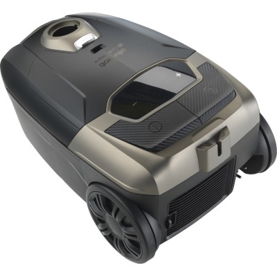 Пилосос Gorenje мішковий, 890Вт, 4л, HEPA, телескоп, LED-дисплей, турбощітка, чорний (VCE48AFBKGO)