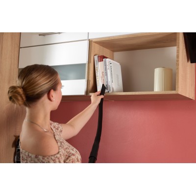 Пилосос Gorenje мішковий, 890Вт, 4л, HEPA, телескоп, LED-дисплей, турбощітка, чорний (VCE48AFBKGO)