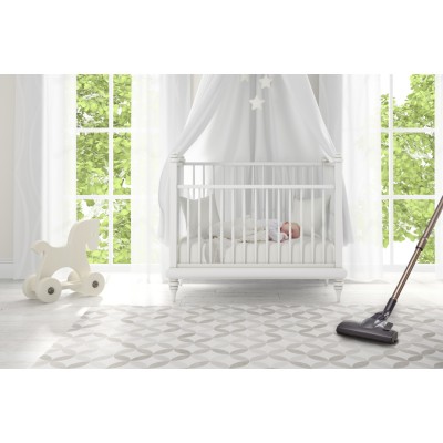 Пилосос Gorenje мішковий, 890Вт, 4л, HEPA, телескоп, LED-дисплей, турбощітка, чорний (VCE48AFBKGO)