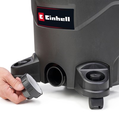 Пилосос професійний Einhell 1930 А, 1500 Вт, пластик 30 л, 190 мбар, шланг 2.5 м, кабель 3 м, розетка 2 кВт, 4.7 кг (2342490)