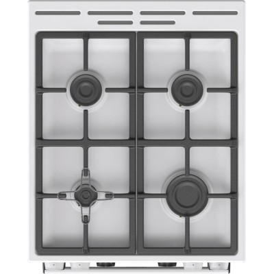 Плита Gorenje комбінована, 70л, 50x60см, дисплей, IconLed, чавун, білий (GK5C43WF)
