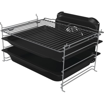 Плита Gorenje комбінована, 70л, 50x60см, дисплей, IconLed, чавун, білий (GK5C43WF)