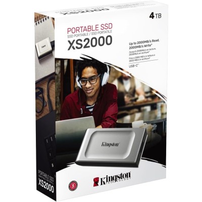 Портативний SSD Kingston 4TB USB 3.2 Gen 2x2 Type-C XS2000 (SXS2000/4000GA)