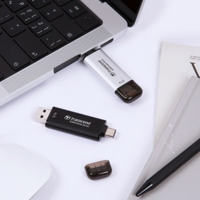 Портативний SSD Transcend 512GB USB 3.1 Gen 2 Type-A + Type-C ESD310 Чорний (TS512GESD310C) Портативний SSD Transcend 512GB USB 3.1 Gen 2 Type-A + Type-C ESD310 Чорний (TS512GESD310C)