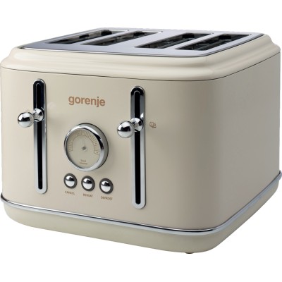 Тостер Gorenje, 950Вт, функц. розморожування, автовідключення, пластик + металл, бежевий (T2300CLIN)