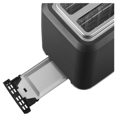 Тостер Sencor 1080Вт, підігрів, розморожування, сенс. керування, LED, пластик, чорний (STS0600BK)