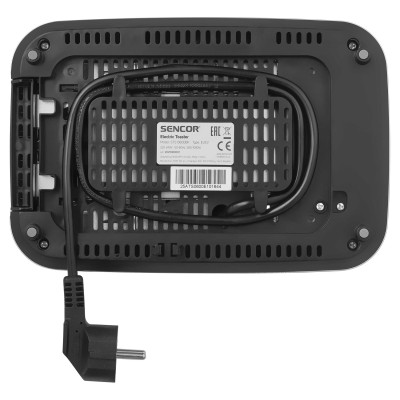 Тостер Sencor 1080Вт, підігрів, розморожування, сенс. керування, LED, пластик, чорний (STS0600BK)