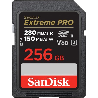 Карта пам'яті SanDisk SD 256GB C10 UHS-II U3 R280/W150MB/s Extreme Pro V60 (SDSDXEP-256G-GN4IN)