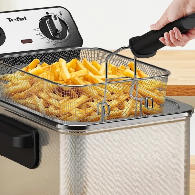 Фритюрниця Tefal Filtra Pro, 2400Вт, ємність-3л, механічне керув., від 150°C до 190°C нержавіюча сталь, чорний (FR511170)