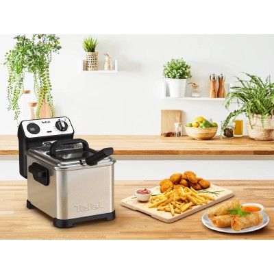 Фритюрниця Tefal Filtra Pro, 2400Вт, ємність-3л, механічне керув., від 150°C до 190°C нержавіюча сталь, чорний (FR511170)