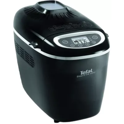 Хлібопічка Tefal Bread of the World 1600Вт, програм-19, макс.вага -1,5кг, форма-квадрат, пластик, чорний (PF611838)