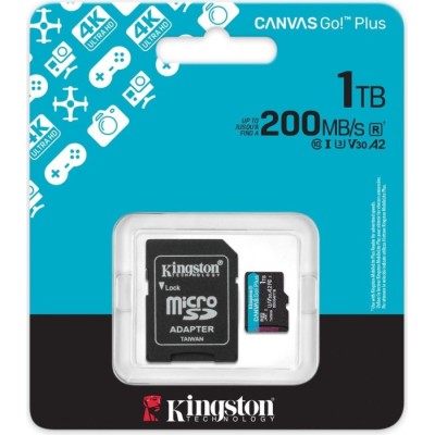 Карта пам'яті Kingston MicroSDXC 1TB Canvas Go Plus Gen4 200MB/s A2 U3 V30 + SD-адаптер (SDCG4/1TB) Карта пам'яті Kingston MicroSDXC 1TB Canvas Go Plus Gen4 200MB/s A2 U3 V30 + SD-адаптер (SDCG4/1TB)