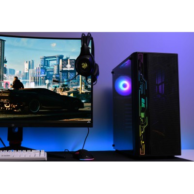 Корпус 2E GAMING Spero G2052 без БЖ 2xUSB3.0, 1xUSB2.0, 1x120мм ARGB, 2x120мм, VGA 345мм, LCS ready, TG Side Panel, ATX, чорний 