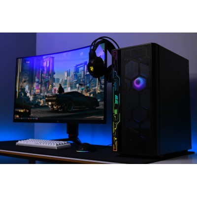 Корпус 2E GAMING Spero G2052 без БЖ 2xUSB3.0, 1xUSB2.0, 1x120мм ARGB, 2x120мм, VGA 345мм, LCS ready, TG Side Panel, ATX, чорний 