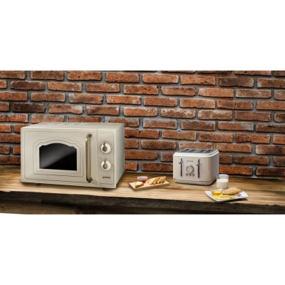 Мікрохвильова піч Gorenje, 20л, мех. керув., 700Вт, бежевий (MO4250TCLI) Мікрохвильова піч Gorenje, 20л, мех. керув., 700Вт, бежевий (MO4250TCLI)