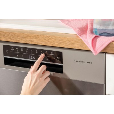 Посудомийна машина Gorenje, 16компл., A+++, 60см, дисплей, 3 кошика, AquaStop, сірий (GS643E90X)
