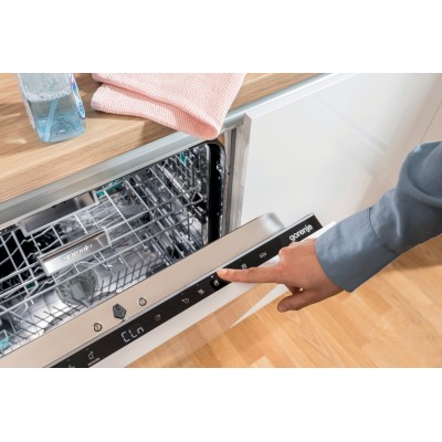 Посудомийна машина Gorenje, 16компл., A+++, 60см, дисплей, 3 кошика, AquaStop, сірий (GS643E90X)