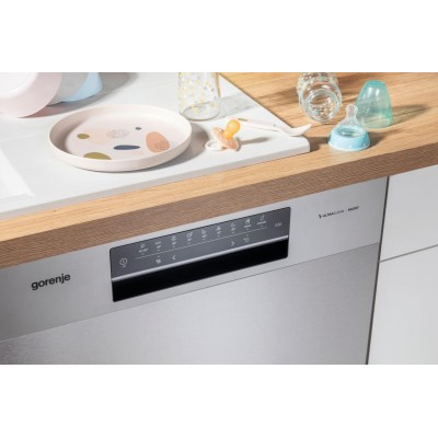 Посудомийна машина Gorenje, 16компл., A+++, 60см, дисплей, 3 кошика, AquaStop, сірий (GS643E90X)