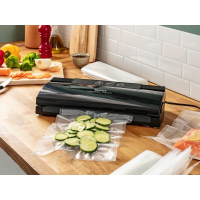 Вакууматор Tefal Classic для пакетів, 35см, електронне керування, +18 пакетів,, пластик, чорний (VT254070)
