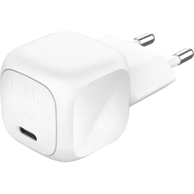 Зарядний пристрій мережевий Belkin 20Вт USB-C PD PPS, білий