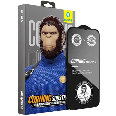 Захисне 2.5D скло Blueo Corning Gorilla Glass для Apple iPhone 15 Plus / 16 Plus (6.7") Чорний Захисне 2.5D скло Blueo Corning Gorilla Glass для Apple iPhone 15 Plus / 16 Plus (6.7") Чорний
