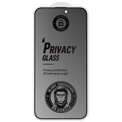 Захисне 2.5D скло Blueo Full Cover Anti-Peep Matte для Apple iPhone 15 Pro (6.1") Чорний Захисне 2.5D скло Blueo Full Cover Anti-Peep Matte для Apple iPhone 15 Pro (6.1") Чорний
