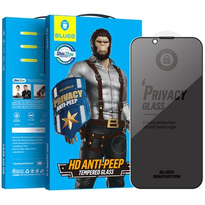 Захисне 2.5D скло Blueo Full Cover Anti-Peep для Apple iPhone 15 Pro (6.1") Чорний Захисне 2.5D скло Blueo Full Cover Anti-Peep для Apple iPhone 15 Pro (6.1") Чорний