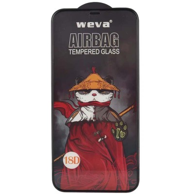Захисне 2.5D скло Weva AirBag (тех.пак) для Apple iPhone 12 Pro / 12 (6.1") Чорний Захисне 2.5D скло Weva AirBag (тех.пак) для Apple iPhone 12 Pro / 12 (6.1") Чорний