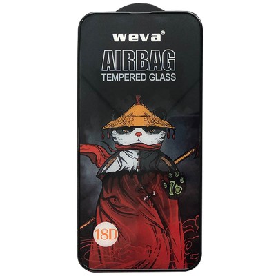 Захисне 2.5D скло Weva AirBag (тех.пак) для Apple iPhone 14 Pro (6.1") Чорний Захисне 2.5D скло Weva AirBag (тех.пак) для Apple iPhone 14 Pro (6.1") Чорний