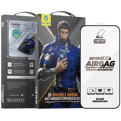 Захисне 3D скло Blueo Invisible Airbag Anti-broken для Apple iPhone 14 Pro Max / 15 Plus /16 Plus Чорний Захисне 3D скло Blueo Invisible Airbag Anti-broken для Apple iPhone 14 Pro Max / 15 Plus /16 Plus Чорний