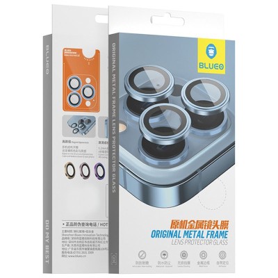 Захисне скло BlueO Metal на камеру для Apple iPhone 16 (6.1") / 16 Plus (6.7") Синій / Blue Захисне скло BlueO Metal на камеру для Apple iPhone 16 (6.1") / 16 Plus (6.7") Синій / Blue
