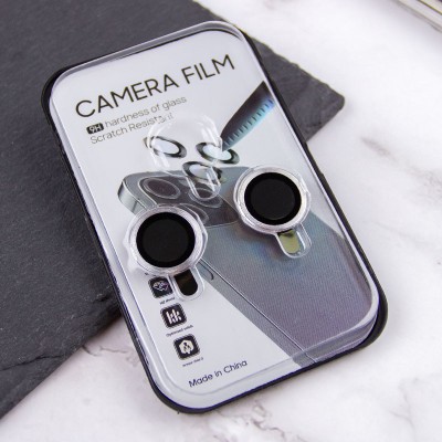Захисне скло Metal Classic на камеру (в упак.) для Apple iPhone 15 (6.1") / 15 Plus (6.7") Срібний / Silver Захисне скло Metal Classic на камеру (в упак.) для Apple iPhone 15 (6.1") / 15 Plus (6.7") Срібний / Silver
