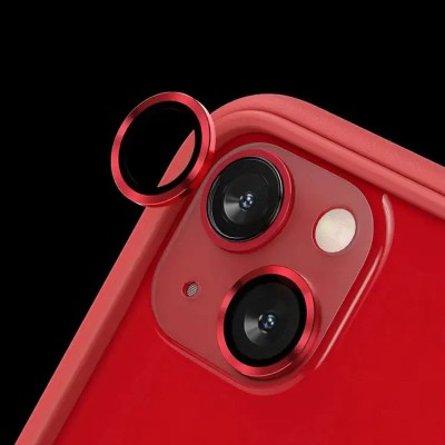 Захисне скло Metal Classic на камеру (в упак.) для Apple iPhone 15 (6.1") / 15 Plus (6.7") Червоний / Red