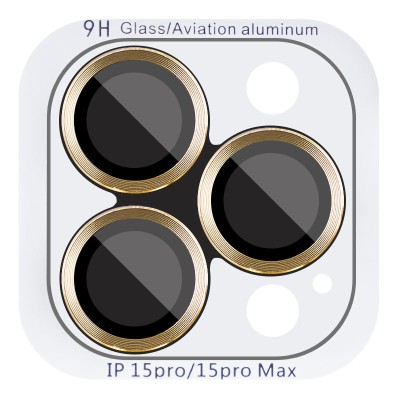 Захисне скло Metal Classic на камеру (в упак.) для Apple iPhone 15 Pro (6.1") / 15 Pro Max (6.7") Золотий / Gold Захисне скло Metal Classic на камеру (в упак.) для Apple iPhone 15 Pro (6.1") / 15 Pro Max (6.7") Золотий / Gold